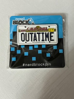 OUTATIME License Plate Enamel Pin