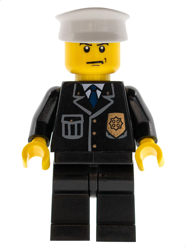 City Police Officer (Scowl and White Hat)