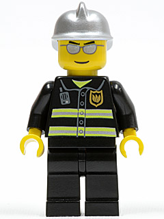 Firefighter with Silver Sunglasses