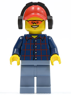 Logger with Blue Plaid Button Shirt (from Logging Truck Set)