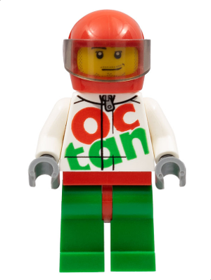 Race Car Driver with White Octan Racing Suit