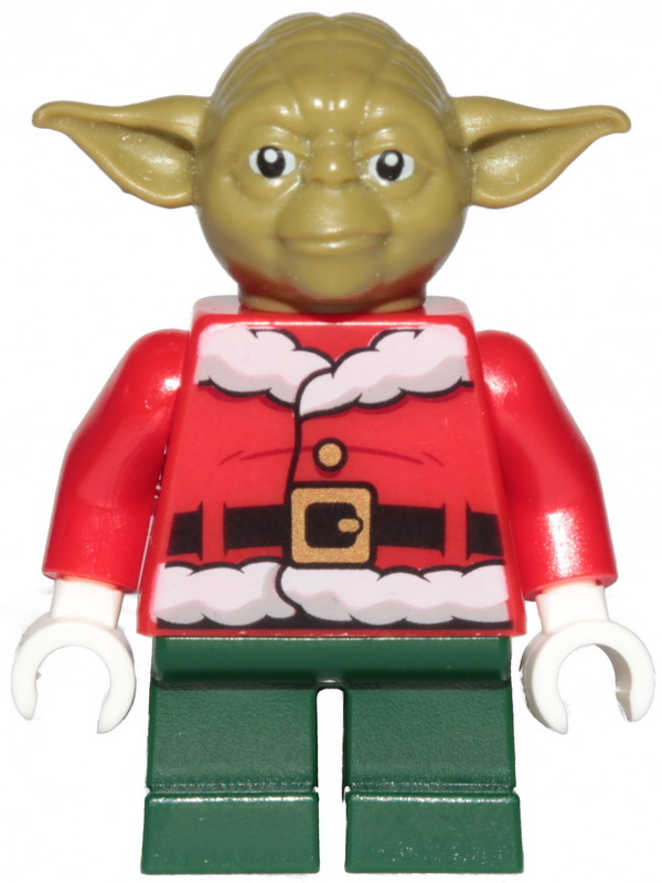 Yoda in Red Santa Jacket