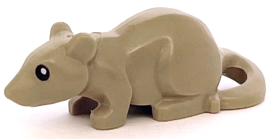 Rat / Mouse with Black Eyes Pattern