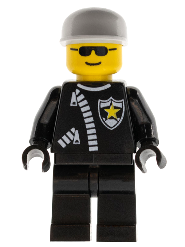 Police with Sheriff Star and White Cap