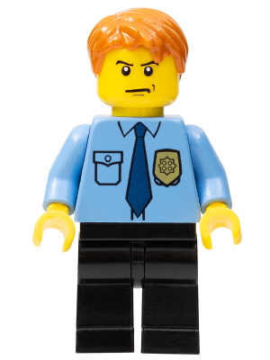 Police Officer with Short Dark Orange Tousled Hair (from Police Station Set)