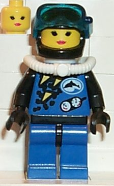 Scuba Female Diver with Blue Suit