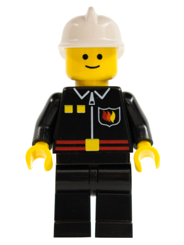 Firefighter with Flame Badge and 2 Buttons