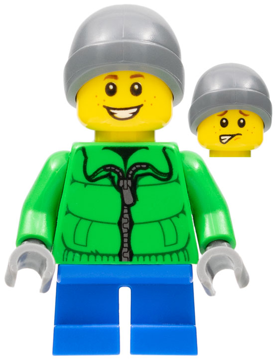 Child with Winter Jacket Zipper