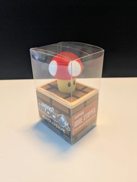 Nerd Block Exclusive Super Mario Mushroom Wine / Bottle Stopper