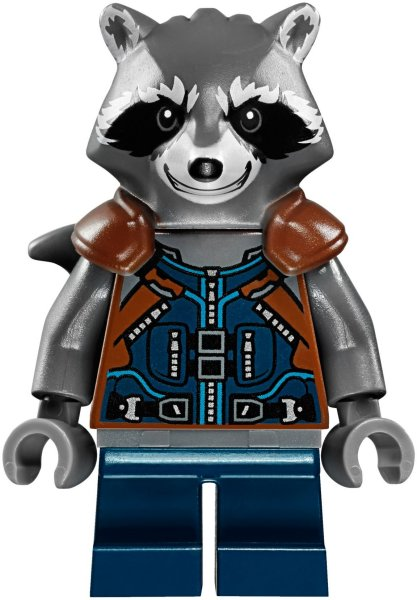 Rocket Raccoon with Dark Bluish Gray Head