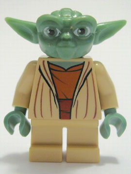Yoda with Light Bluish Gray Hair