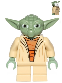 Yoda with White Hair and Back Print Torso