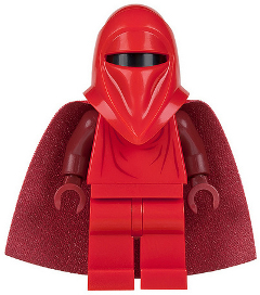 Imperial Royal Guard with Dark Red Arms and Starched Fabric Cape