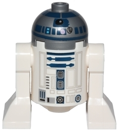 R2-D2 with Flat Silver Head, Lavender Dots and Small Receptor