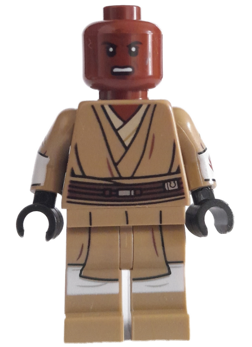 Mace Windu with Dark Tan Legs, Open Mouth, Printed Arms